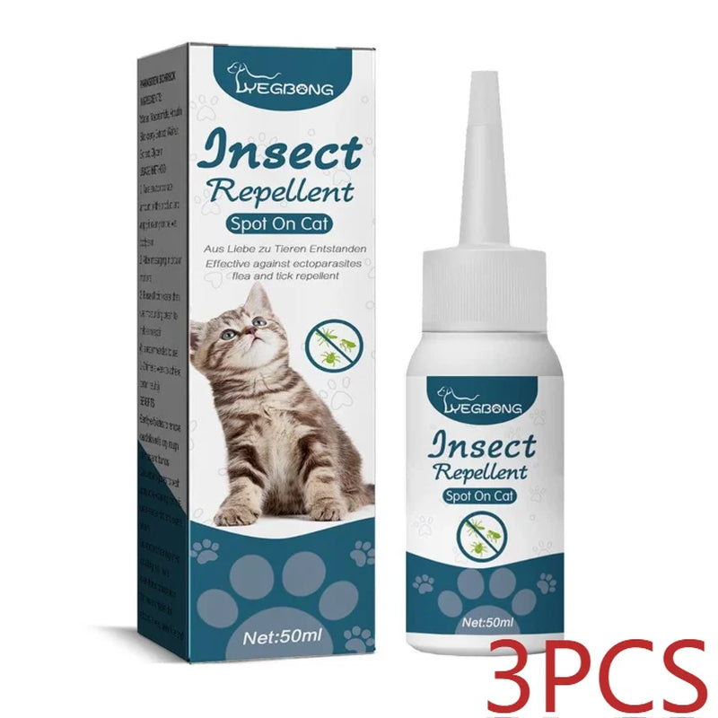 1/3/5/10PCS Pet Flea Killer Drops anti Fleas Cats Ticks Lice Mite Removal Relieve Itching Dogs Ringworm Treatment Pet Insect Rem