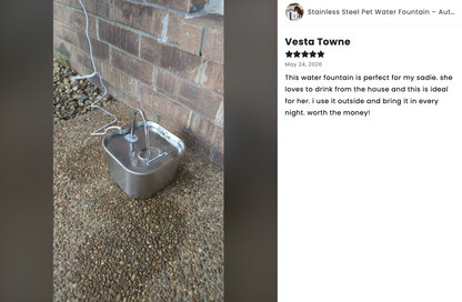 Stainless Steel Pet Water Fountain – Automatic Pet Water Dispenser