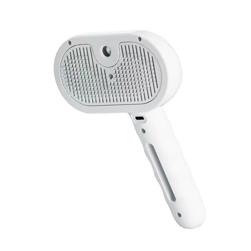 Steamy Dog Brush Electric Spray Cat Hair Brush 3 In1 Dog Steamer Brush for Massage Pet Grooming Removing Tangled and Loose Hair