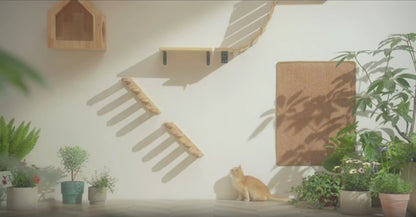 Cat Wall Shelves and Climbing Steps for Indoor Cats – Space Saving Furniture